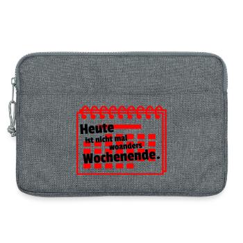 Nirgends Wochenende - Laptoptasche 13" - Grau meliert - Vorne