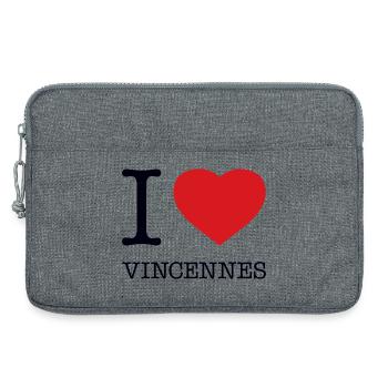 J’adore Vincennes - Sacoche pour ordinateur portable 13 pouces - gris chiné - Devant