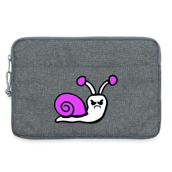 Escargot en colère en colère en colère malheureux contrarié - Sacoche pour ordinateur portable 13 pouces - gris chiné - Devant