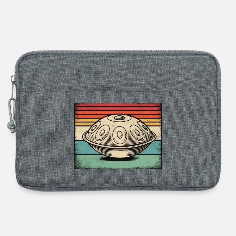 Handpan Hang Drum Retro - Laptoptasche 13" - Grau meliert