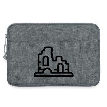 ruines - Sacoche pour ordinateur portable 13 pouces - gris chiné - Devant