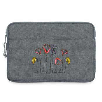 Flowers - Laptop bag 13" - heather grey - Front