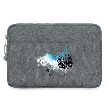 Frutiger Metro Lautsprecher – Floral Grunge Splash - Laptoptasche 13" - Grau meliert - Vorne