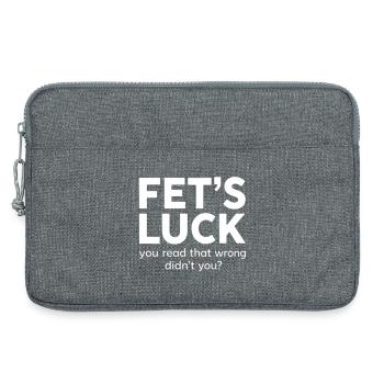 La chance de Fet : lis ce mauvais t-shirt - Sacoche pour ordinateur portable 13 pouces - gris chiné - Devant