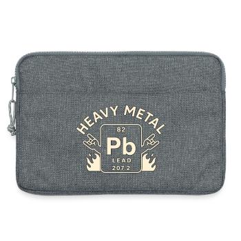 Heavy Metal mit Blei und Rockhänden - Laptoptasche 13" - Grau meliert - Vorne