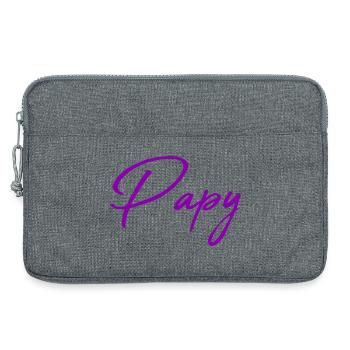 GRANDPA. DAD. FATHER'S DAY. HAPPY FATHER'S DAY - Laptop bag 13" - heather grey - Front