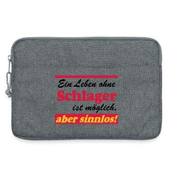 Schlager Party , Schlager Musik , aber sinnlos - Laptoptasche 13" - Grau meliert - Vorne