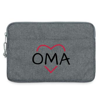 Grandma Heart Gift Birthday Christmas - Laptop bag 13" - heather grey - Front