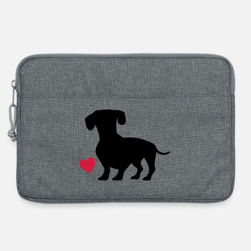 Dackel - Laptoptasche 13" - Grau meliert