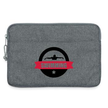 Swimming - Sacoche pour ordinateur portable 13 pouces - gris chiné - Devant
