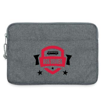 Bus / Busfahrer / Arbeit / Job - Laptoptasche 13" - Grau meliert - Vorne