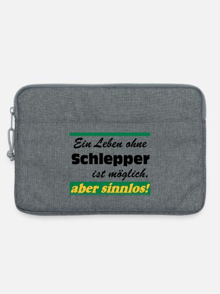 Traktor , Trecker , Schlepper Leben sinnlos .(25) - Laptoptasche 13" - Grau meliert