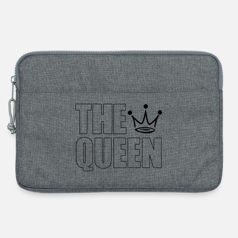 The Queen – Bold Crown Statement Design - Laptoptasche 13" - Grau meliert