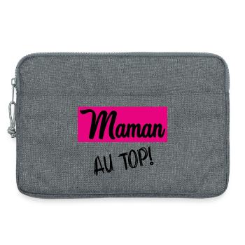 MAMAN. MAMIE. FÊTE DES MÈRES - Sacoche pour ordinateur portable 13 pouces - gris chiné - Devant