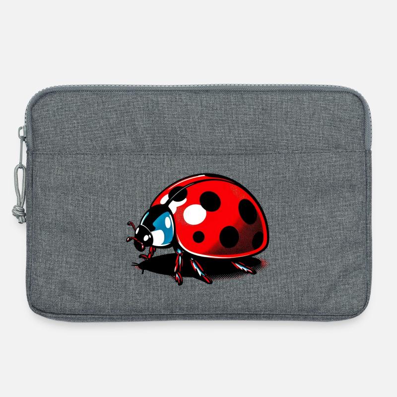 Marienkäfer - Laptoptasche 13" - Grau meliert