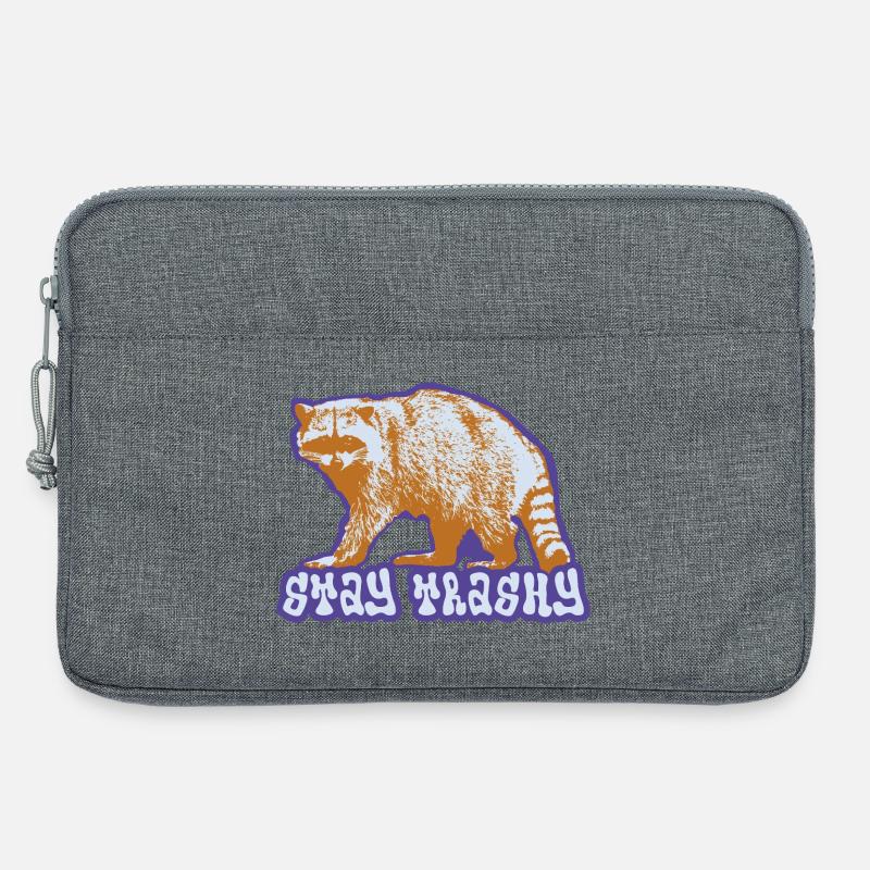 Stay Trashy – Frecher Waschbär - Laptoptasche 13" - Grau meliert
