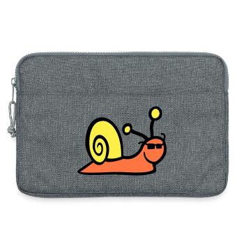 Snail Sunglasses Cute Cute Happy Cool - Laptop bag 13" - heather grey - Front