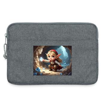 Kleiner Elfen-Diamantenschatz - Laptoptasche 13" - Grau meliert - Vorne