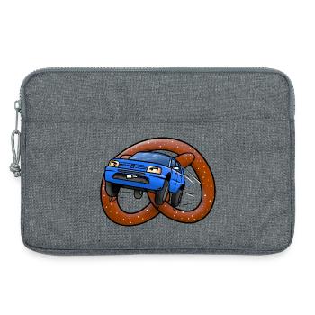 Pretzels on wheels - Laptop bag 13" - heather grey - Front