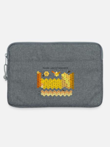 Periodic Table Of The Elements Honeycomb With Bees - Laptoptasche 13" - Grau meliert