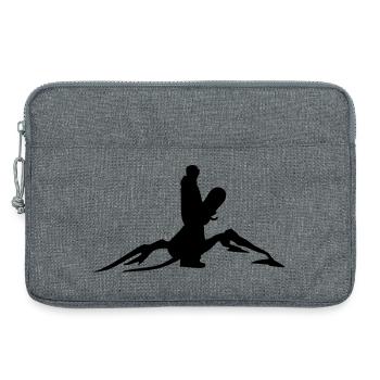 Mountain snowboarder - Laptop bag 13" - heather grey - Front