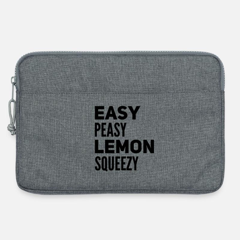 Easy Peasy Lemon Squeezy – Lustiger Spruch - Laptoptasche 13" - Grau meliert