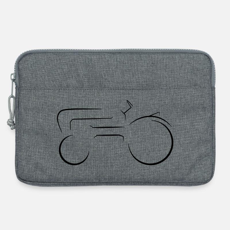 Deutscher Traktor Oldtimer Strichzeichnung  - Laptoptasche 13" - Grau meliert