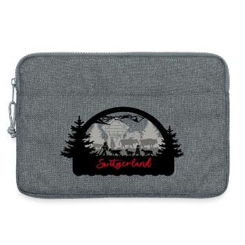 Switzerland Scherenschnitt - Laptoptasche 13" - Grau meliert - Vorne