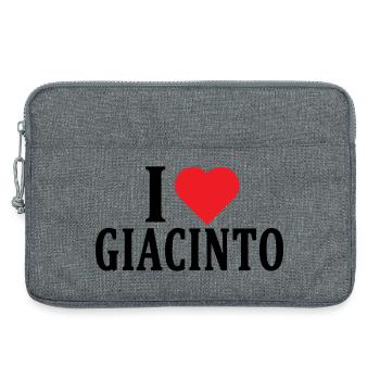 t-shirt J’adore Giacinto idée cadeau t-shirt - Sacoche pour ordinateur portable 13 pouces - gris chiné - Devant