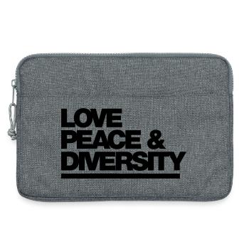 Typo Love Peace Diversity 1C - Laptop bag 13" - heather grey - Front
