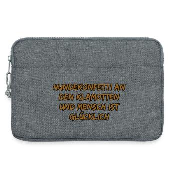Hundekonfetti auf Kleidung Glücklich - Laptoptasche 13" - Grau meliert - Vorne