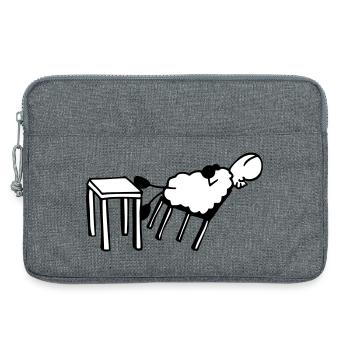 Sleeping sheep - Laptop bag 13" - heather grey - Front