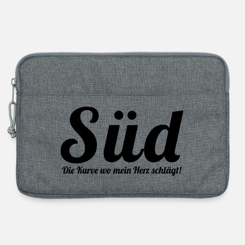 schwarz, weiss, blau - Bielefeld - Laptoptasche 13" - Grau meliert