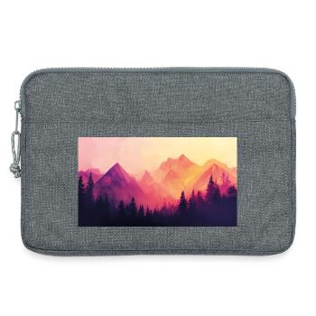 forest mountains - Laptop bag 13" - heather grey - Front