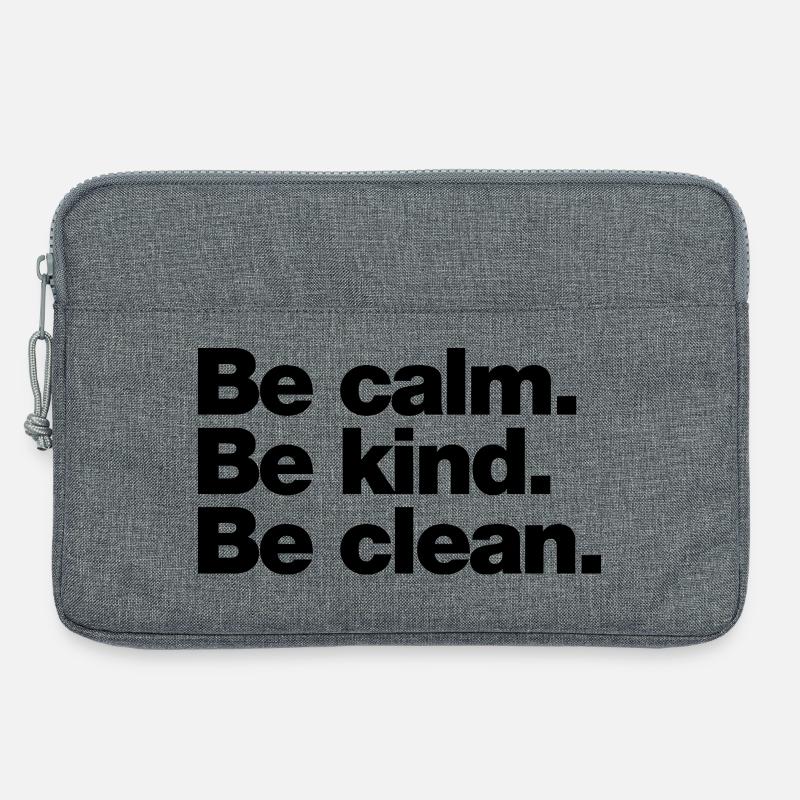 Bleib ruhig. Sei freundlich. Seid rein - Laptoptasche 13" - Grau meliert