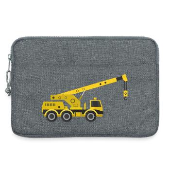 Crane truck - Laptop bag 13" - heather grey - Front