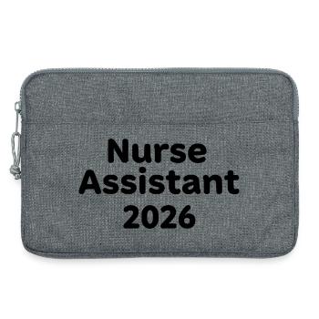 Nurse Assistant 2026 – strong nursing motive - Laptop bag 13" - heather grey - Front