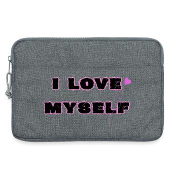 Self-love, I love myself - Laptop bag 13" - heather grey - Front