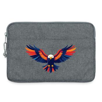 Colorful Eagle Flight Eagle Outstretched Wings Motif - Laptop bag 13" - heather grey - Front