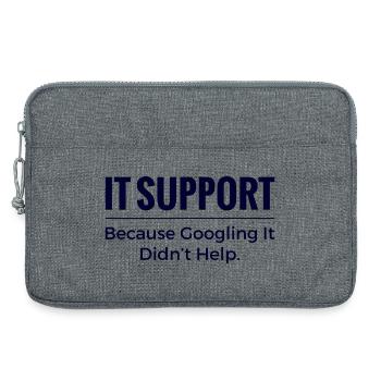 Chemise support informatique – parce que chercher sur Google n’a pas aidé - Sacoche pour ordinateur portable 13 pouces - gris chiné - Devant