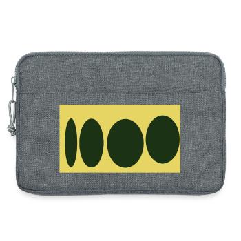 Gelbe Leinwand Abstrakte Ovale Serie - Laptoptasche 13" - Grau meliert - Vorne