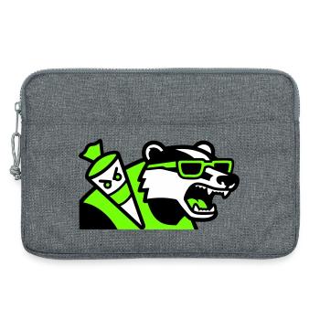 Badger Sac d’école mascotte - Sacoche pour ordinateur portable 13 pouces - gris chiné - Devant