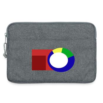 Abstrakte_Rundform_schubst_das_Eckige - Sacoche pour ordinateur portable 13 pouces - gris chiné - Devant