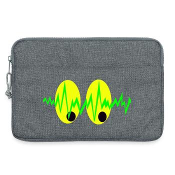 Pulsierende Augen Elektro Muster - Laptoptasche 13" - Grau meliert - Vorne