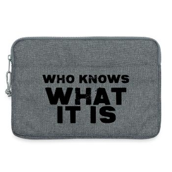 You already know who knows - Laptop bag 13" - heather grey - Front