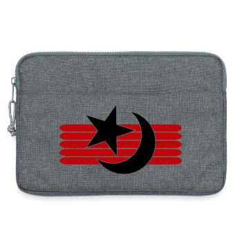Baby Mond Sterne Schlafen Motive Süßer Strampler - Laptoptasche 13" - Grau meliert - Vorne