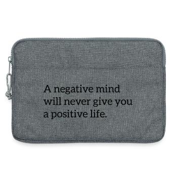 Motivierender Spruch Englisch  - Laptoptasche 13" - Grau meliert - Vorne