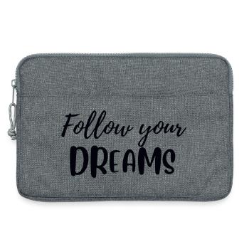 Follow your dreams - Laptop bag 13" - heather grey - Front