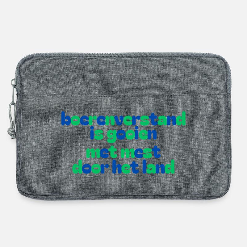 Bunte Landwirtschaftsslogan - Laptoptasche 13" - Grau meliert