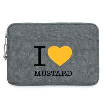 I LOVE MUSTARD - Sacoche pour ordinateur portable 13 pouces - gris chiné - Devant